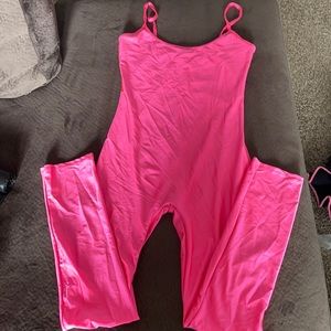 Neon pink jumpsuit